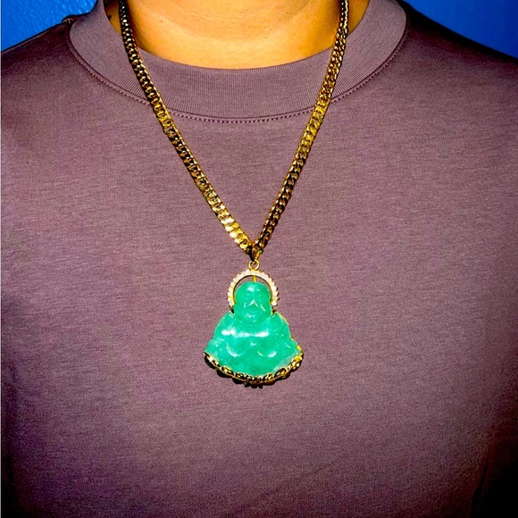 15k jade buddha pendant - Picture 1 of 6